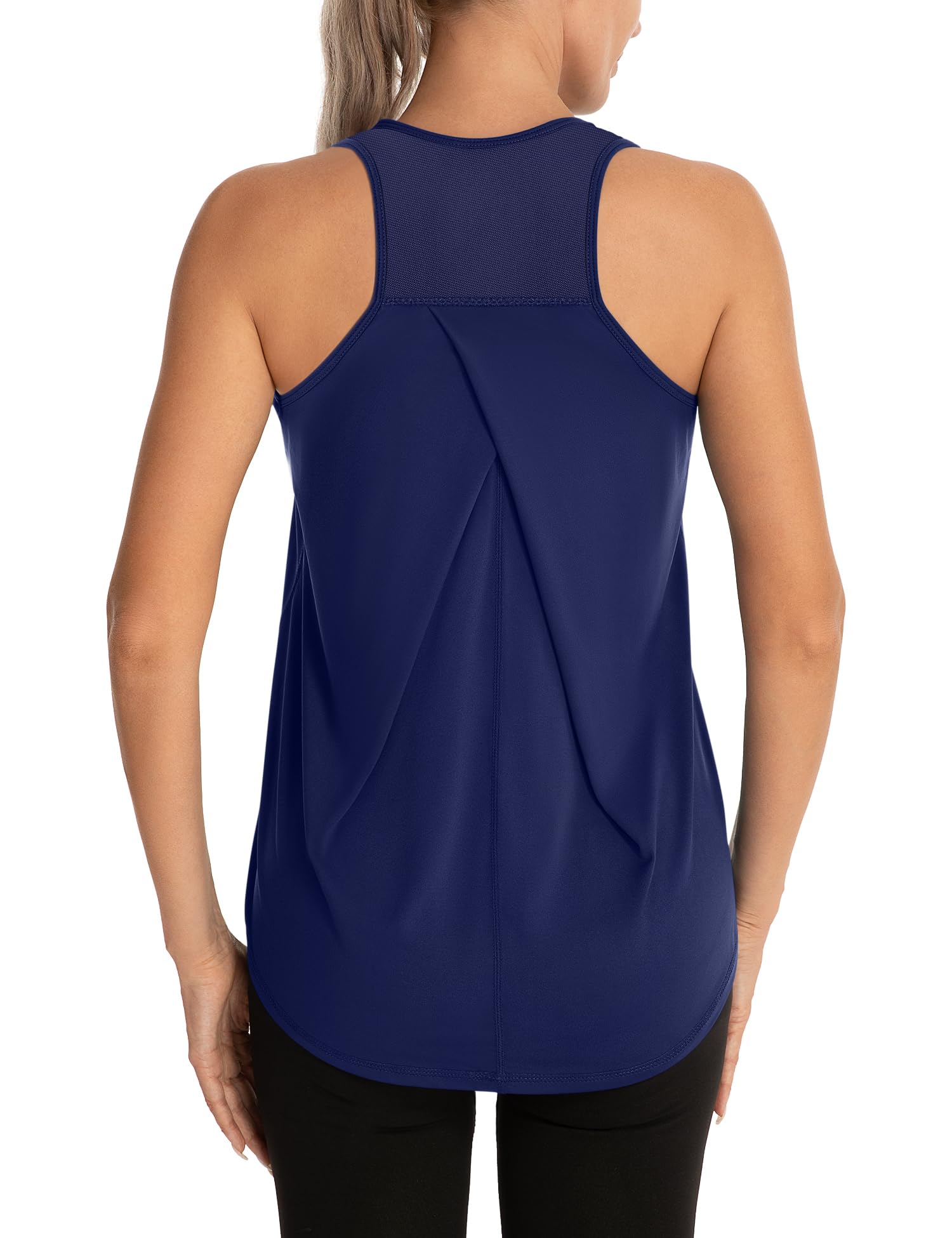 Dawnrole Palestra Donna Gym Top Senza Maniche in Rete Yoga Corsa Camicie Atletiche