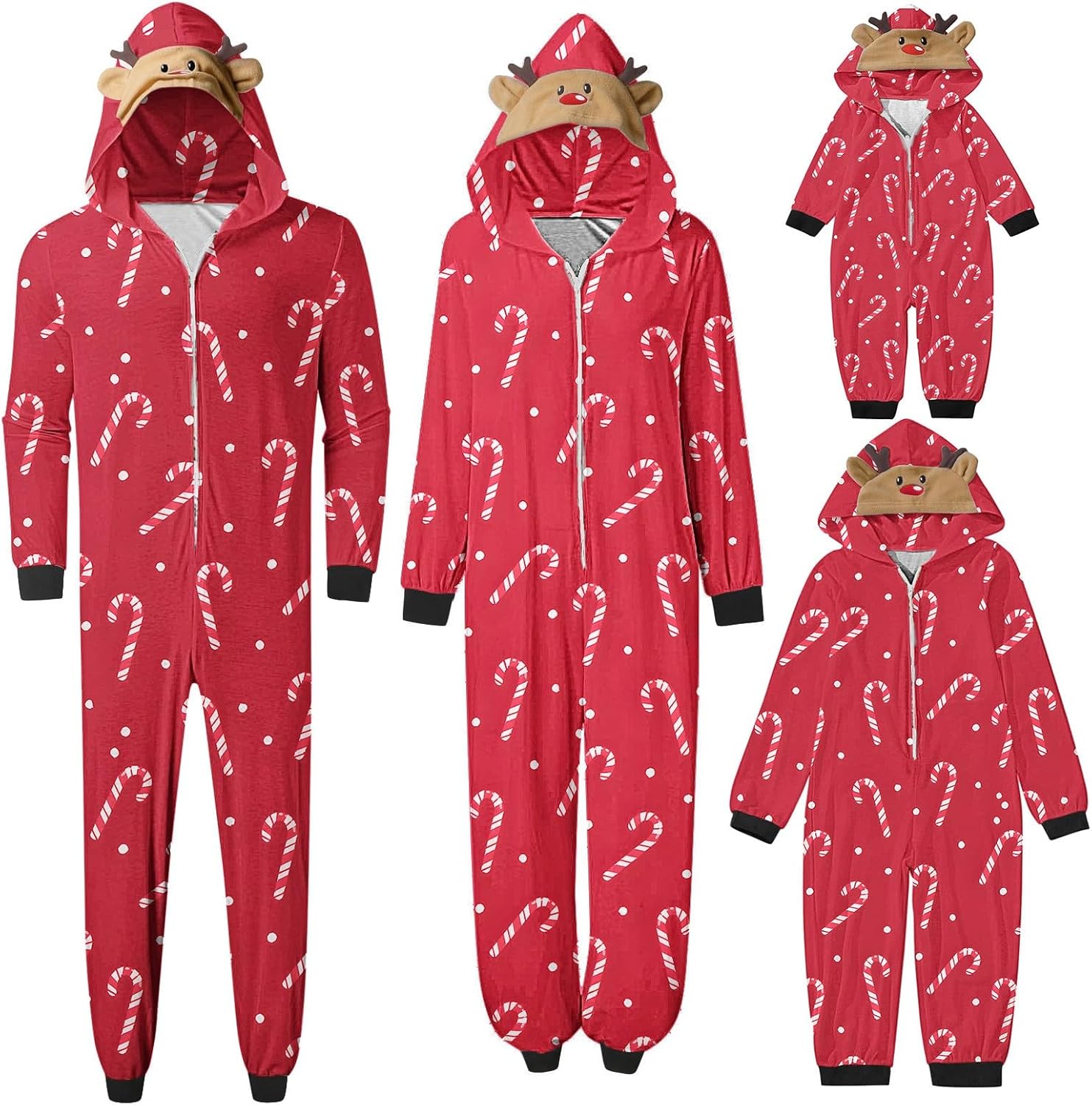 MUYOGRT Combinaison Pyjama De Noël Famille - Costume Maison Chaud Jumpsuit Imprimé - Ensemble Couple Femme Homme Fille Bébé Garçon - Printemps Automne Hiver (38, Papa