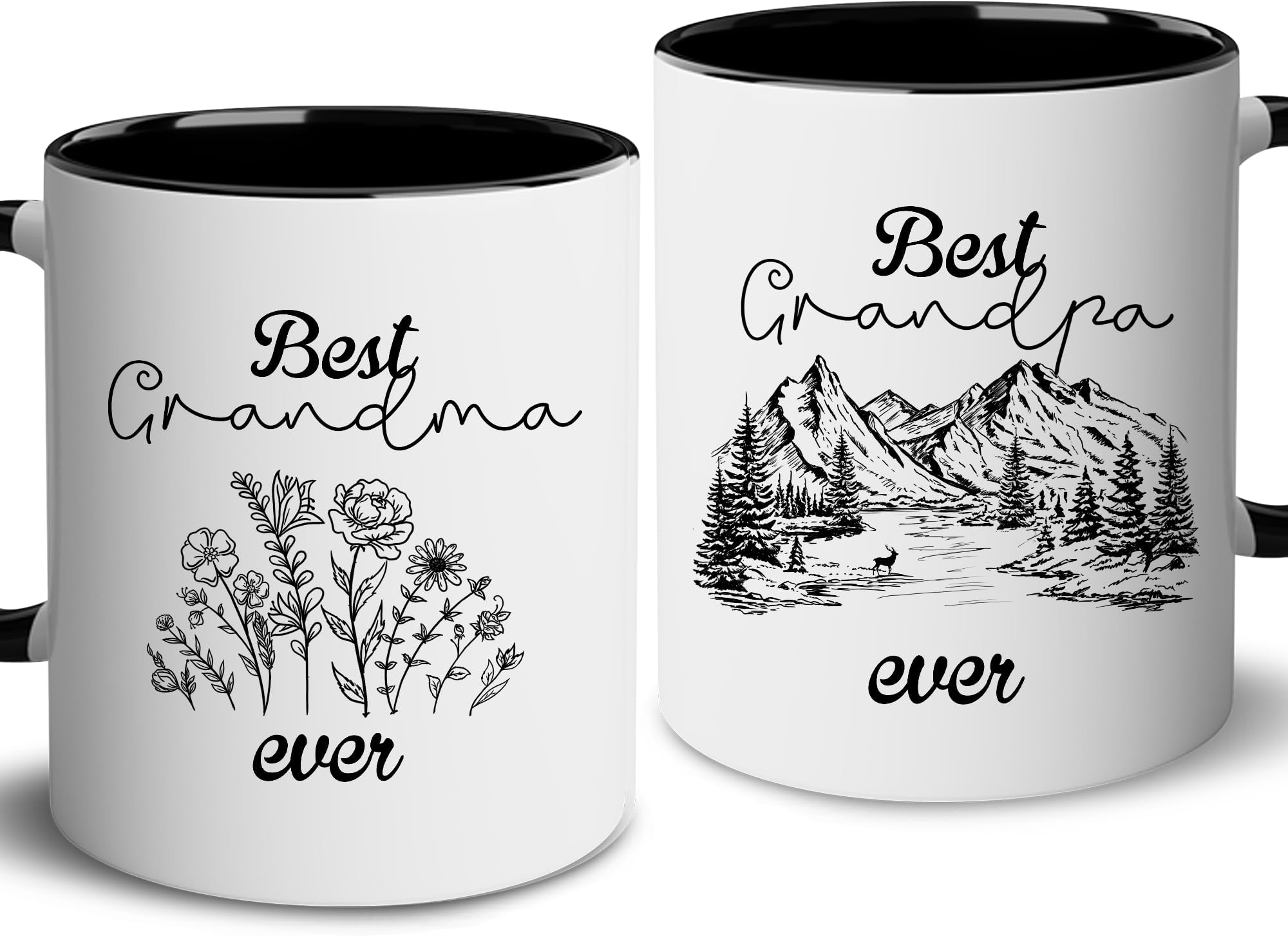 World's Best Grandpa Grandma Couples Mug Set Couples 13oz