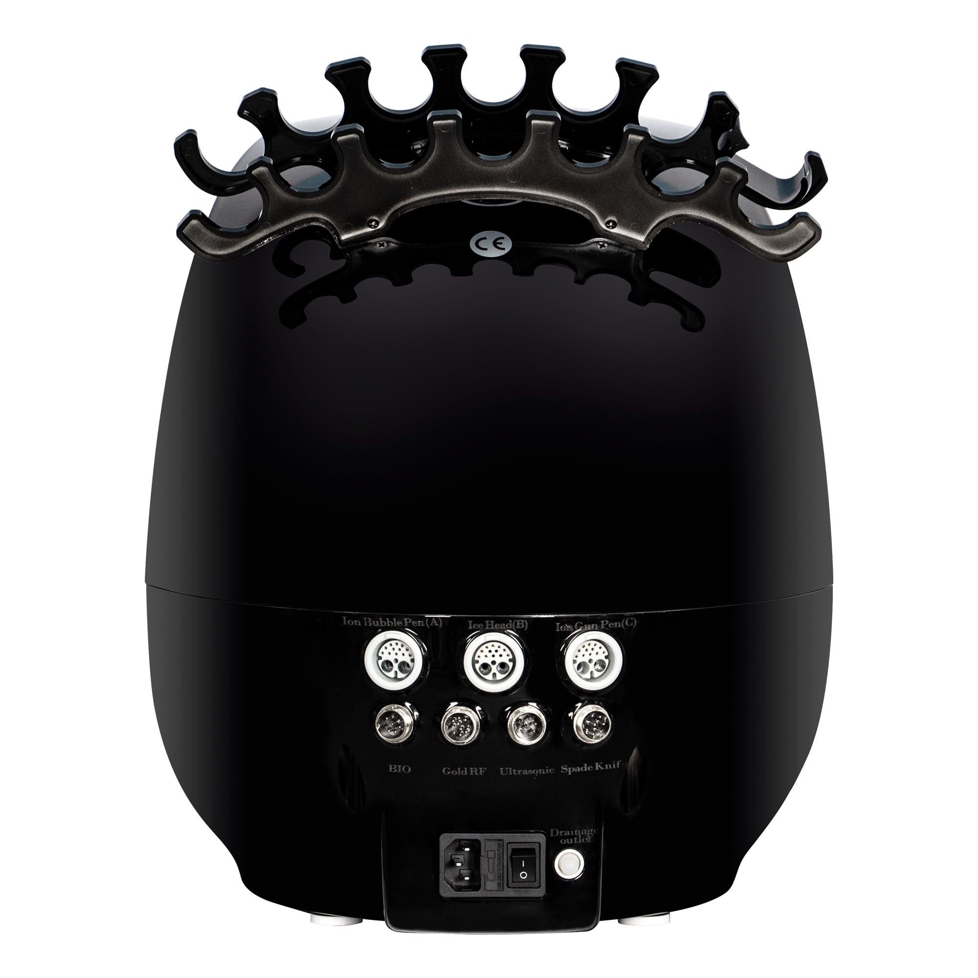 Dispositivo profesional 7 en 1 para la limpieza facial, herramienta de belleza hidratante y regeneradora de la piel, limpia profundamente, hidrata y reafirma la piel del rostro, color negro y dorado.