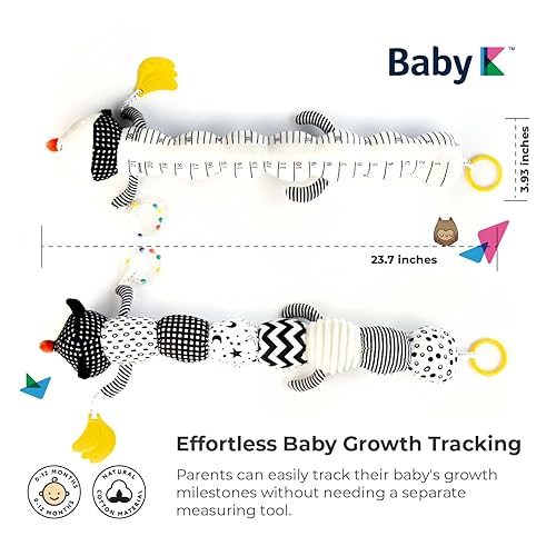 Miniatura 6 de BABY K Oruga de zorro musical de peluche para bebé de 0 a 12 meses, juguete de sonajero para bebé con papel arrugado, juguetes sensoriales para