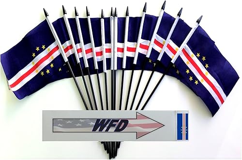 Miniatura 165 de Banderas de escritorio de Nicaragua, paquete de 12 banderas pequeñas de poliéster de 4 x 6 pulgadas en miniatura para mesa de oficina, pequeñas