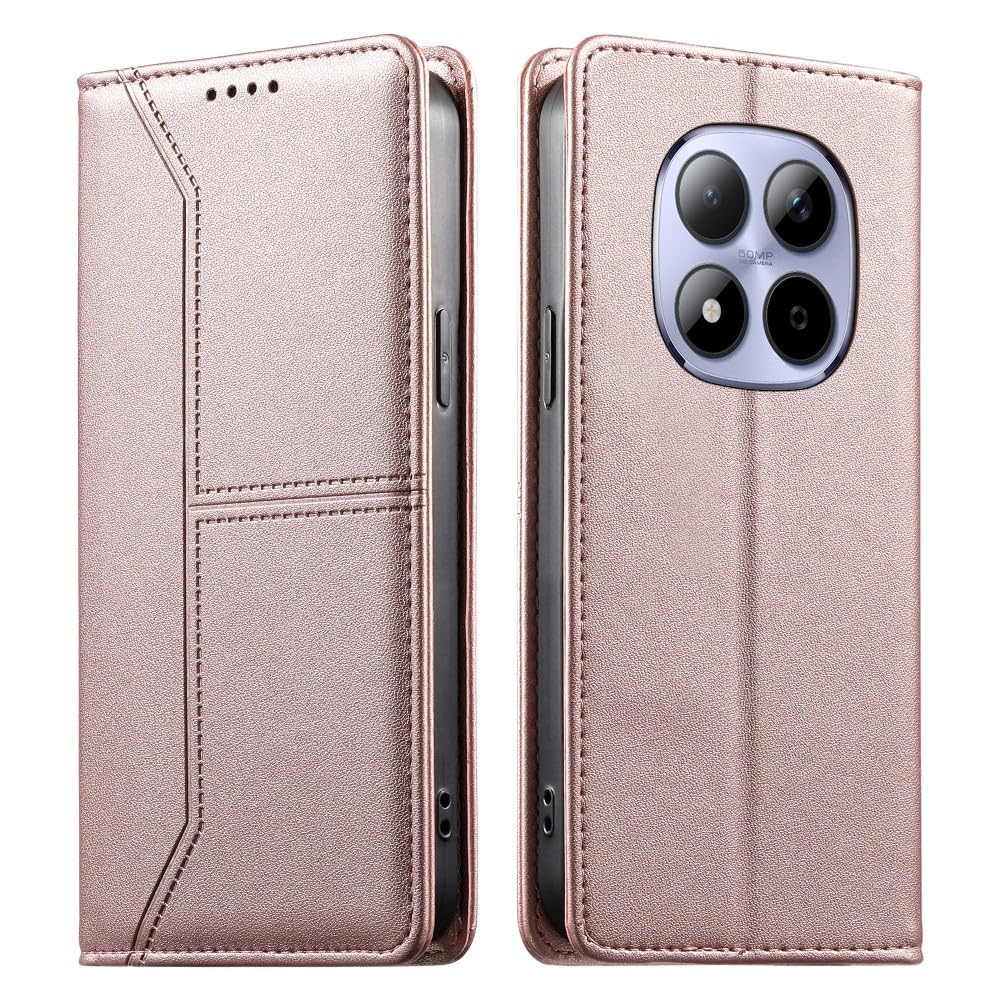 Generic Étui compatible avec Redmi 15C 4G / 5G 173 mm (couleur : rose) Portefeuille en cuir Flip magnétique arrière uni