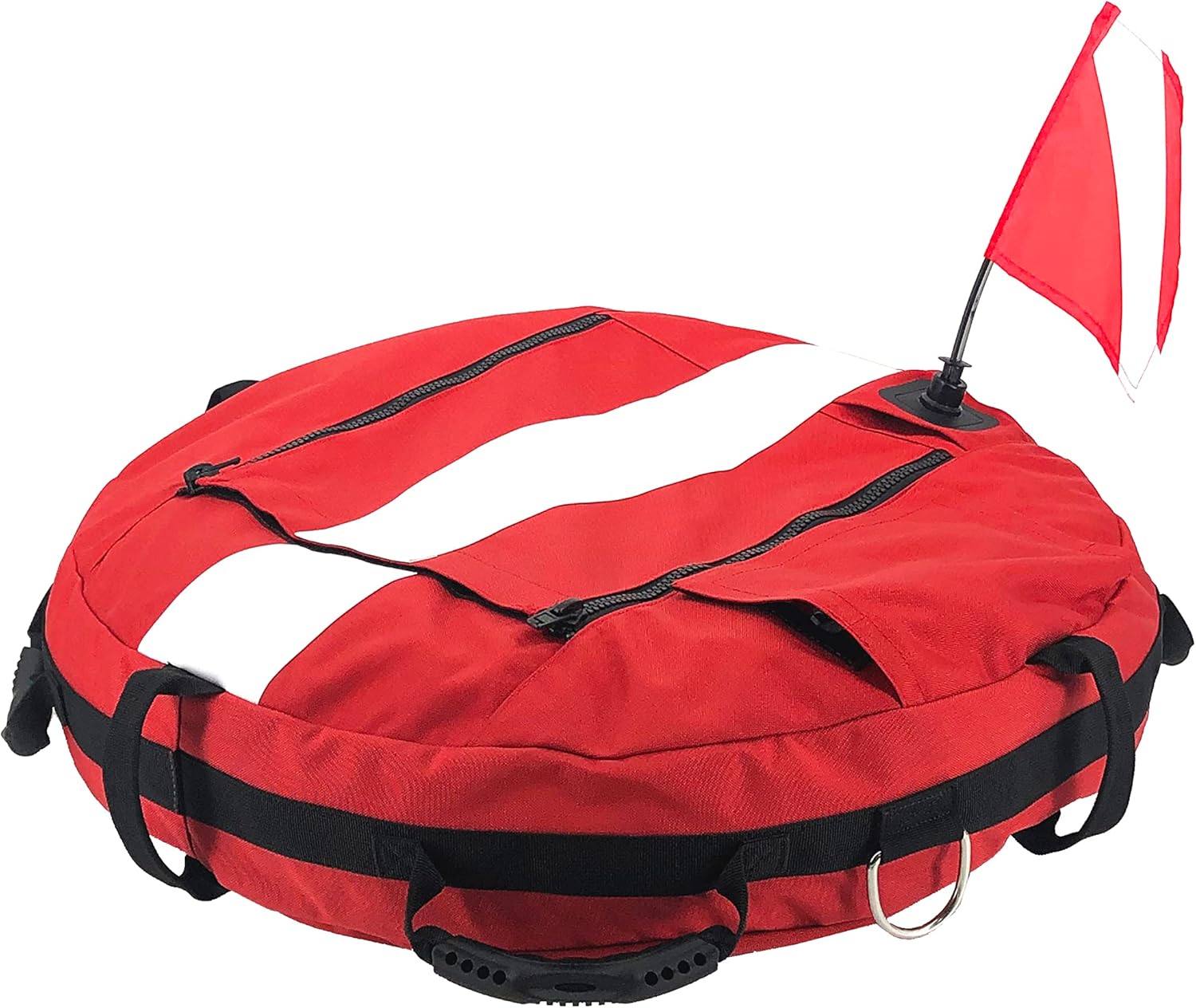 Scuba Dive Float Freediving Buoy. Includes Inner Tube & 8inch Dive Flag Nylon Float Cover with Mesh Bottom