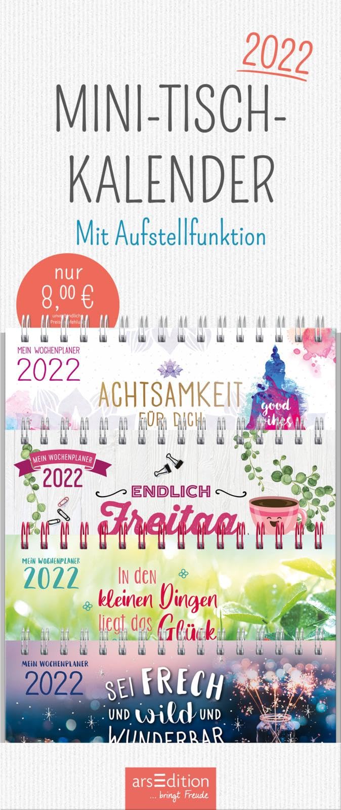 Display Mini-Tischkalender 2022. Mit 4 x 6 Ex.