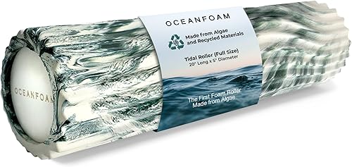 Miniatura 8 de Oceanfoam Tidal Roller Hunter Marbled - Rodillo de espuma para masaje muscular para dolor de espalda y estiramientos, textura firme y ergonómica de