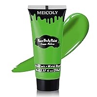 Vista 1 de MEICOLY Pintura Facial y Corporal Verde Claro (2.37 Oz), Rellenos para Calcetines de Navidad, Pintura Facial Verde Lima para Halloween SFX