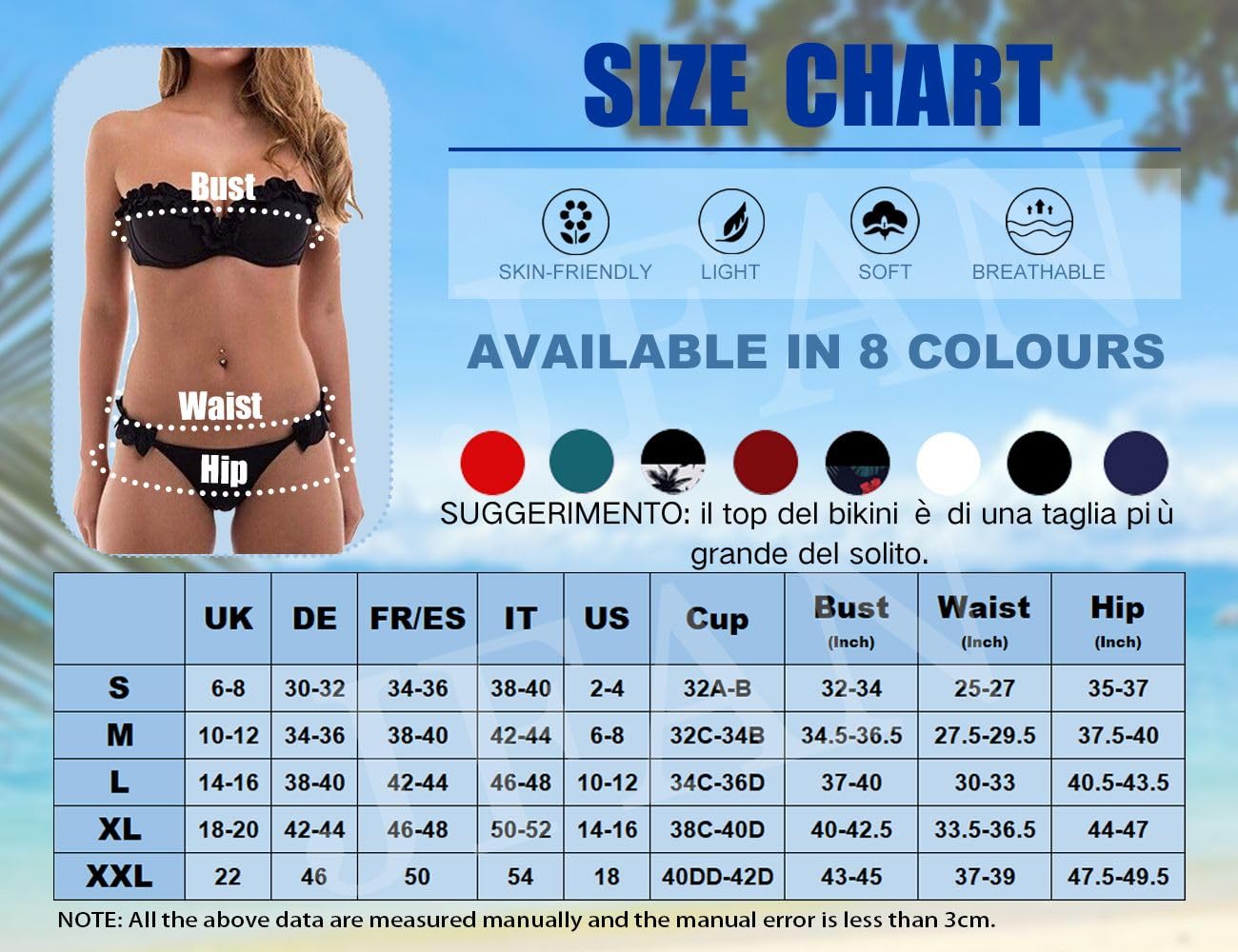 JFAN Bikinis Mujer Traje De Baño De Dos Piezas Mujer Flor Push Up Traje De Baño Sujetador Acolchado para Mujer BañAdores Sin Tirantes y Sin Espalda Playa