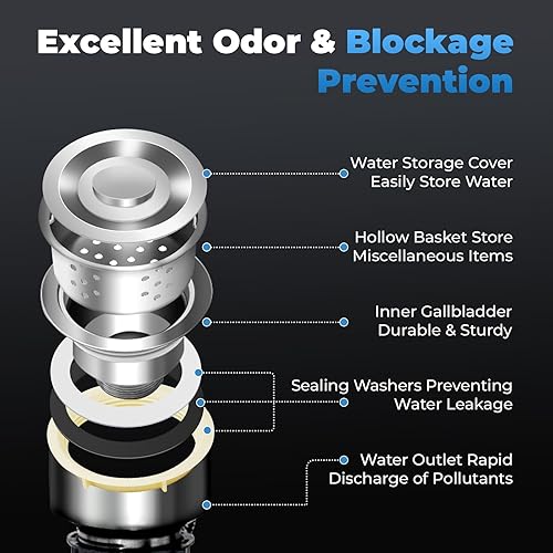 Miniatura 6 de Fregadero de cocina comercial, fregadero de acero inoxidable de 2 compartimentos, fregadero de restaurante independiente, mesa de preparación de