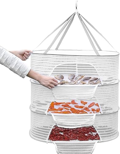 Tendedero de secado de ropa plana – Red de malla plegable para ropa sucia, suéteres de lana antideformación, jaula de secadora para pescado seco,