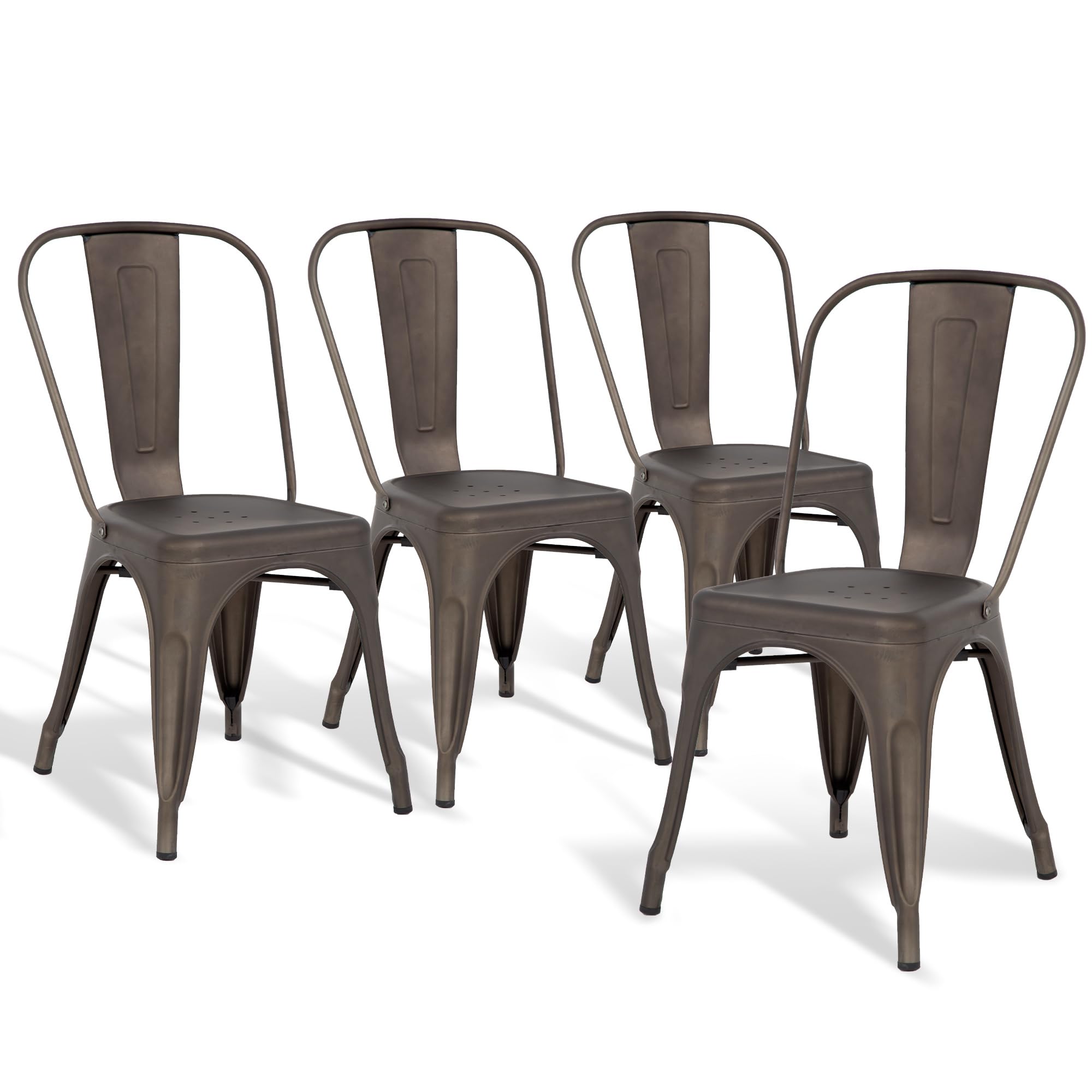 Dining Chairs Set of 4, Outdoor Dining Chairs, Metal Dining Room Chairs