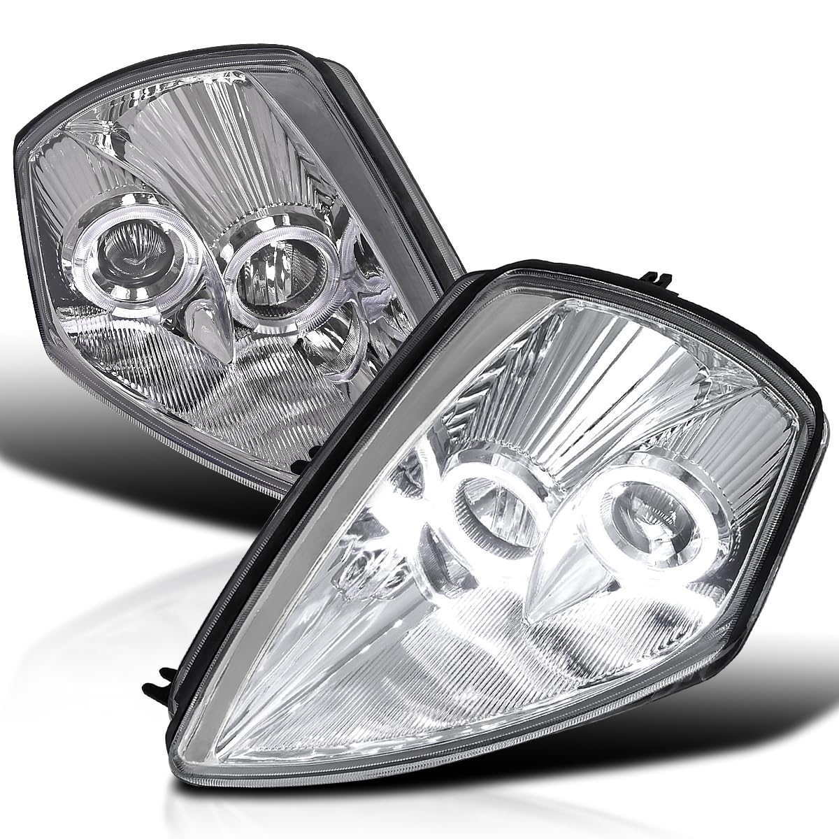 Amazon.com: SPEC-D TUNING Dual Halo Projector Chrome Headlights