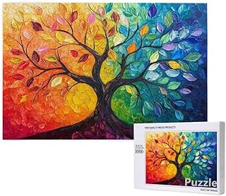áRbol Puzzle 1500 Piezas Adultos, 87x57cm Gran Formato Puzzle Color Patrón Diseño, Jigsaw Adultos DIY Artesanía con Embalaje de Caja de Regalo, Home Room Wall Decor, Regalo Mujer Hombre, Model570
