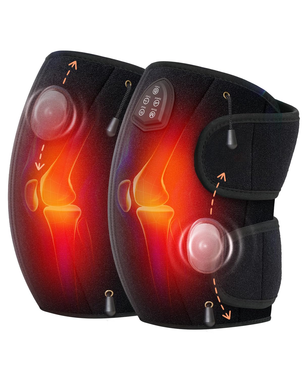 CooCoCo FSA Eligible Knee Massager with Adjustable Vibration Motor, Knee Heating Pad for Pain Relief, Knee Massager with Heat, Heating Pad for Knee