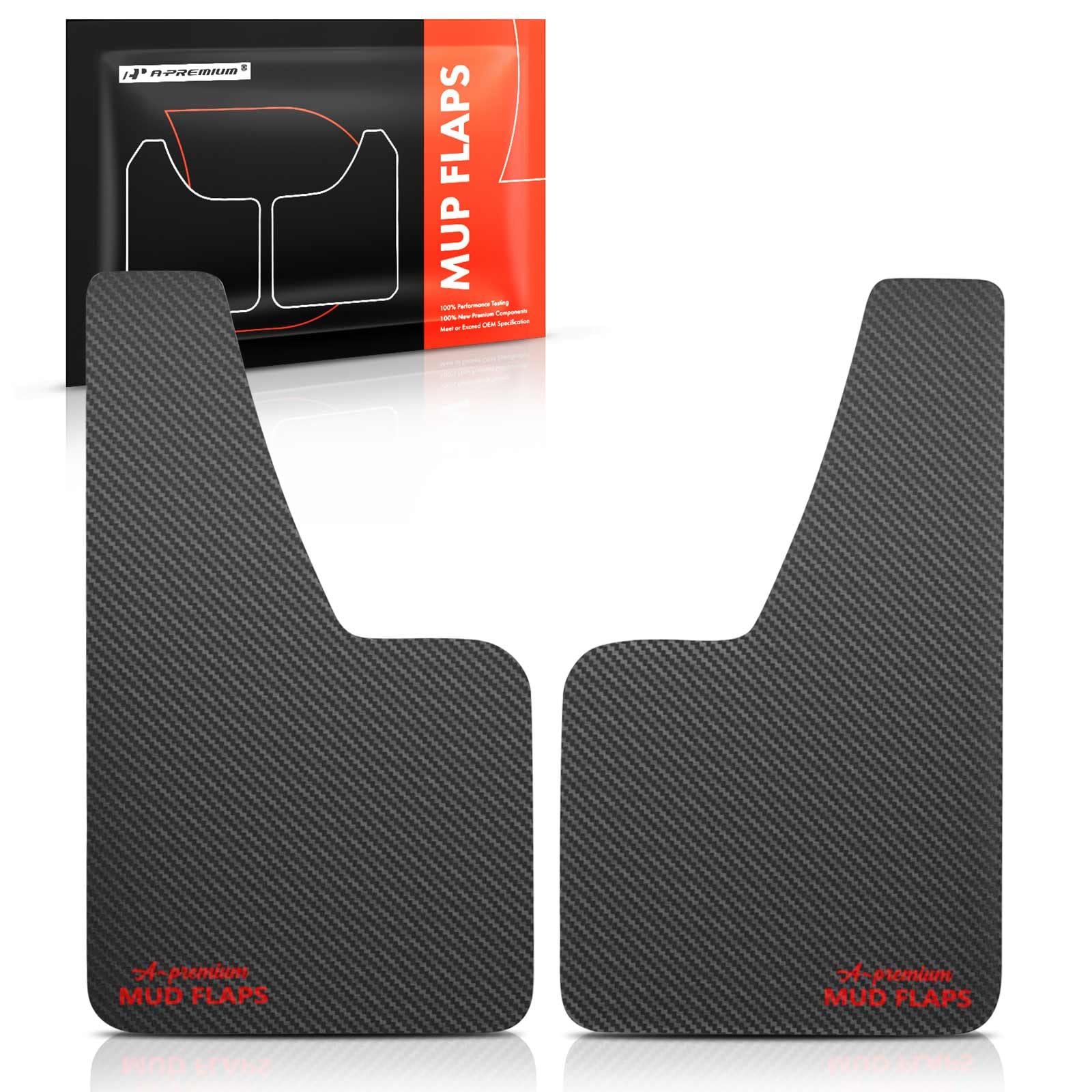 A-Premium Mud Flaps, 2 Pack Universal Splash Guards for Car Sedan Coupe