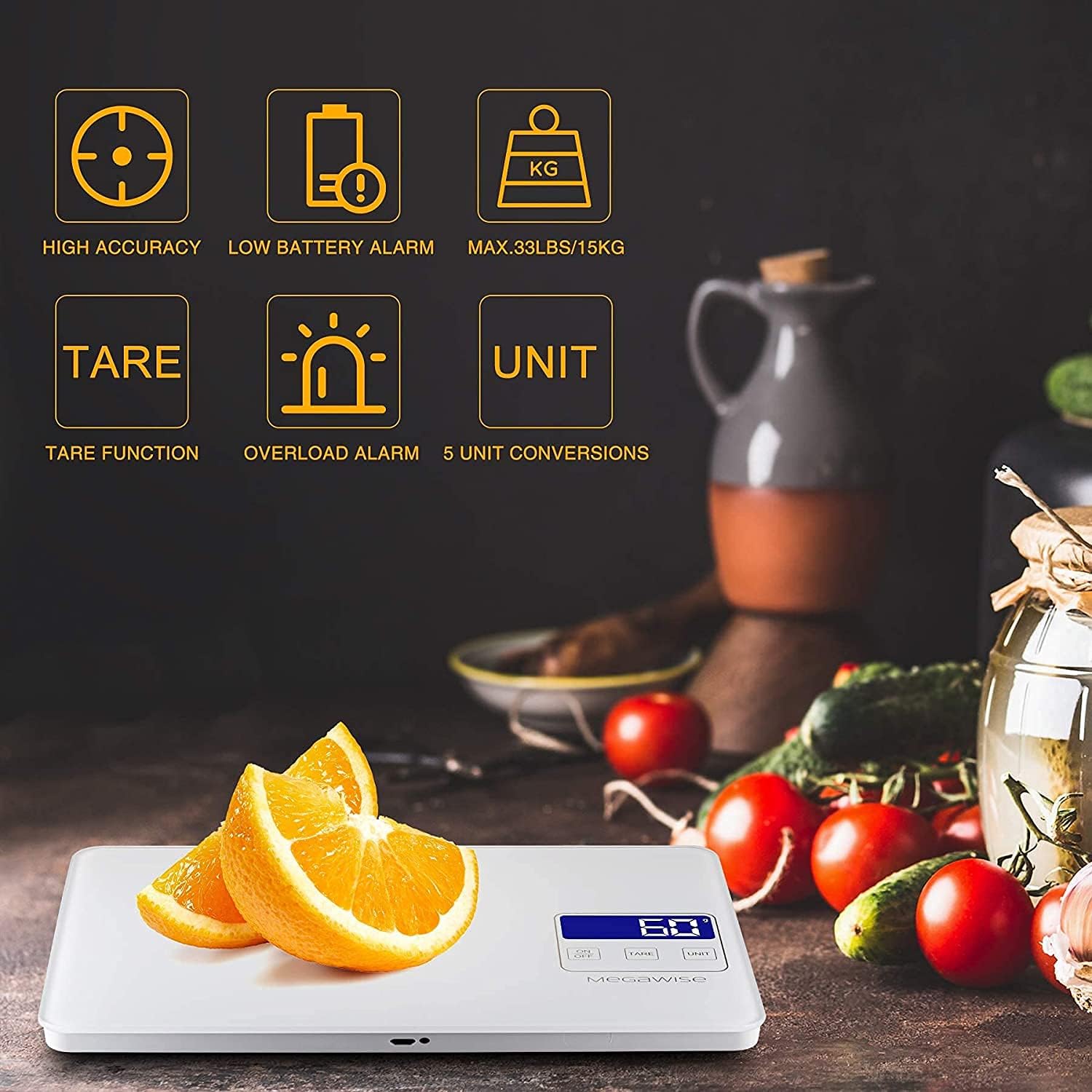MEGAWISE Food Kitchen Scale (White)