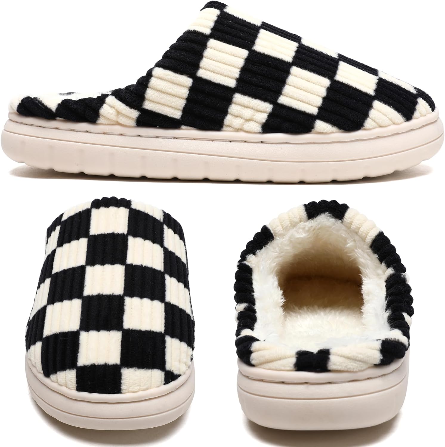 Guyarns House Slippers for Women & Men - Fuzzy, Casual Indoor/Outdoor Shoes with Memory Foam & Faux Fur Lining - Image 2