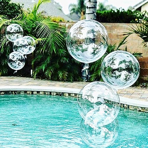 Miniatura 4 de Bobo - Paquete de 50 globos transparentes estilo helio de 20 pulgadas para globos con luz LED regalos para Navidad boda fiesta de cumpleaños cadena