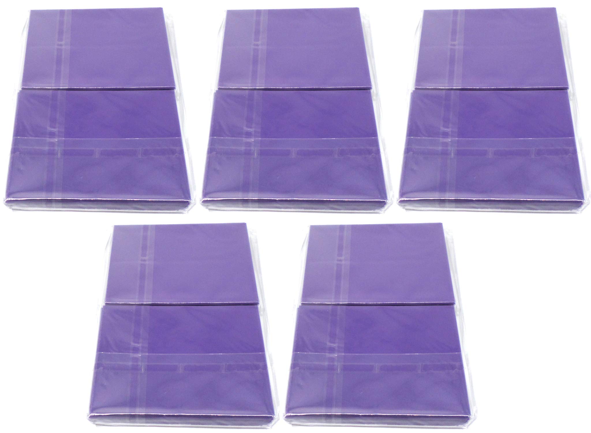 docsmagic.de 5 x 100 Double Mat Purple Card Sleeves Standard Size 66 x 91 - PKM MTG — image 1