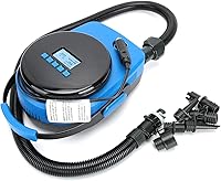 Vista 1 de Tbest Bomba de aire eléctrica portátil, bomba de aire eléctrica HT‑792 20PSI 12V inflable Kayak piscina al aire libre inflador de alta presión