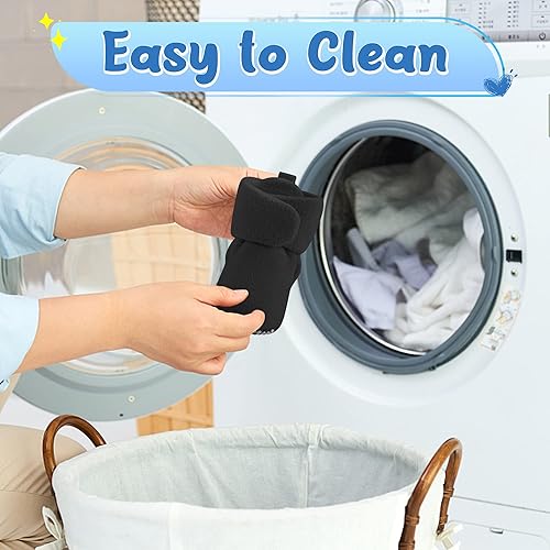 Miniatura 6 de Pro Goleem Botines de forro polar para bebé, pantuflas cálidas y acogedoras, fáciles de poner, regalos unisex para bebés, botas suaves