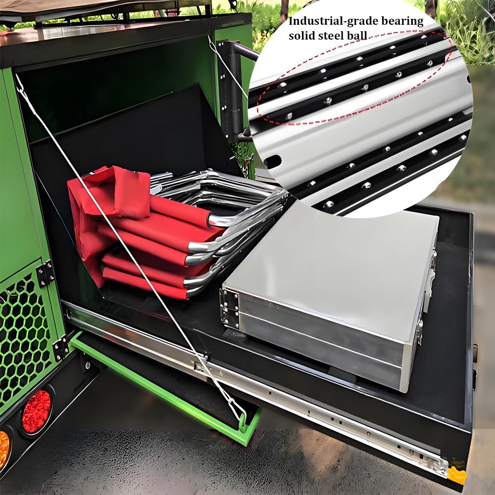Guide per Cassetti Pesanti Estrazione Totale, Binari Cassetto con Serratura, Carico Massimo 220kg, 250 500 800 1000 1600 2000mm 1 Paio(450mm)