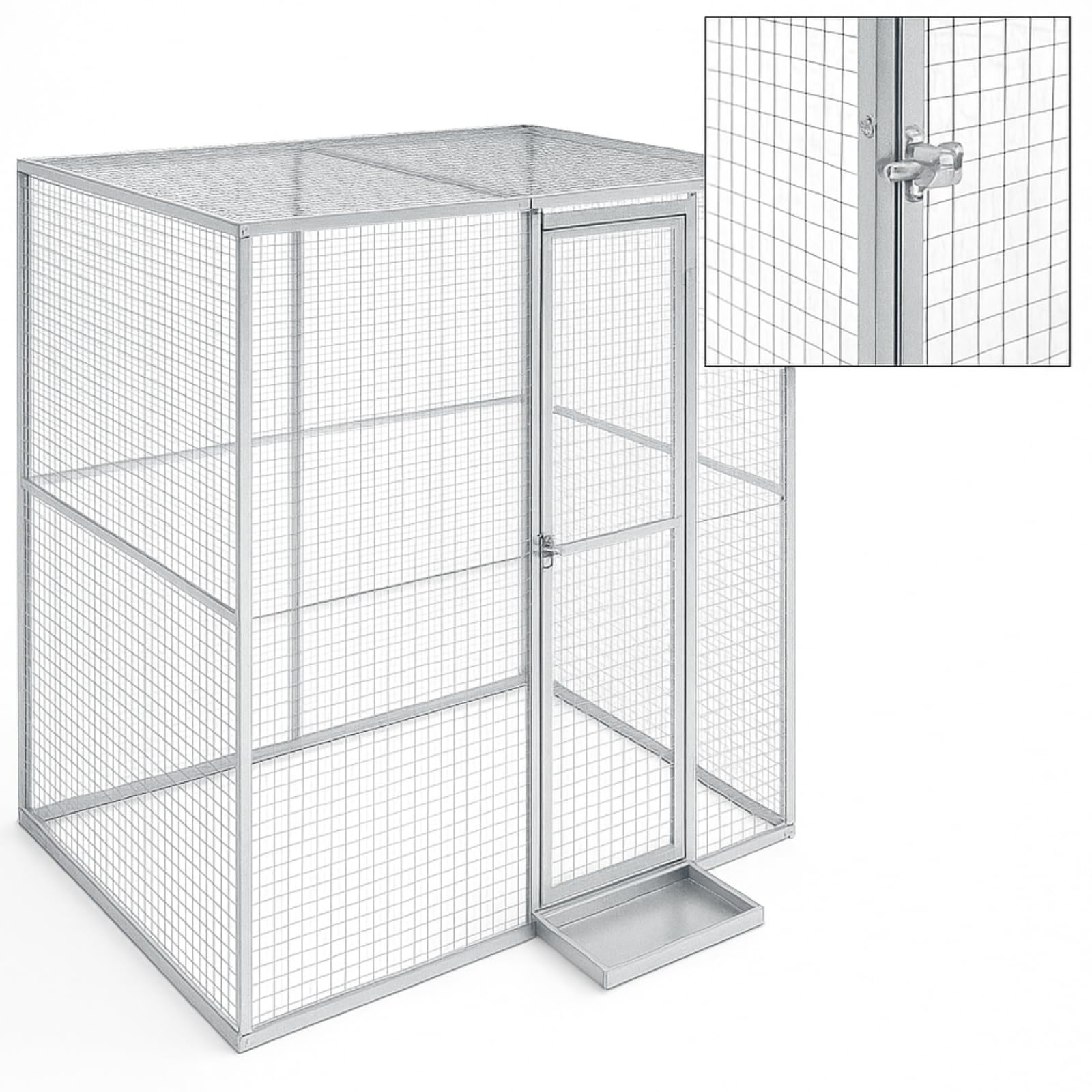 HAGO 24, filo per voliera, zincato, in acciaio, 25 x 1 m, 19 x 19 mm, 0,75 mm, rete metallica per animali, voliera per uccelli, copertura, griglia di protezione, orticoltura