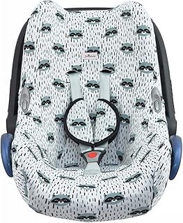 JANABEBE Funda compatible con Maxi Cosi Cabriofix, silla de coche gr 0 (Raccoon)