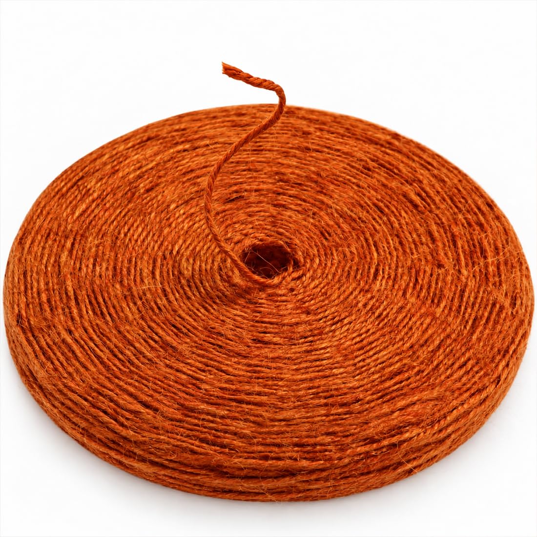 SMART&amp;CASUAL 2mm Natural Jute Twine String Thin for Craft Plant Garden Gift Wrapping Christmas Handmade Art Decoration Packing String Home Art Decoration (Orange) (328 Ft (100M))