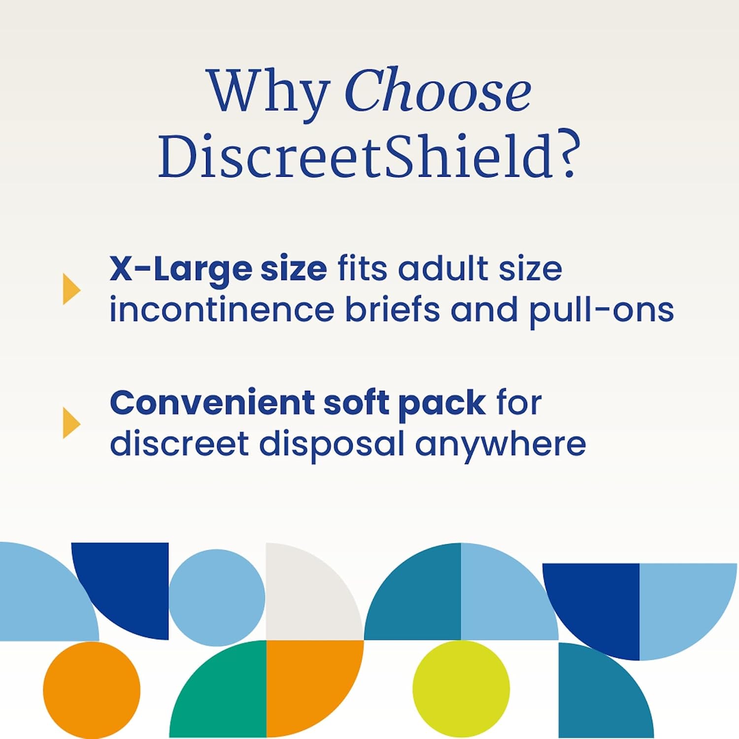 NorthShore DiscreetShield Disposal Bags for Adult Diapers, 75-Count, Opaque Navy, Scented, Easy-Tie Handles