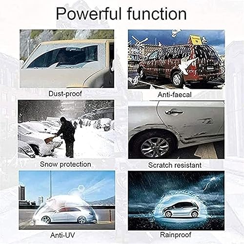 Miniatura 6 de Funda completa de coche compatible con Mazda Mazda2, Mazda3, Mazda5, Mazda6, 100% impermeable, protector solar, anticongelante, antigranizo,