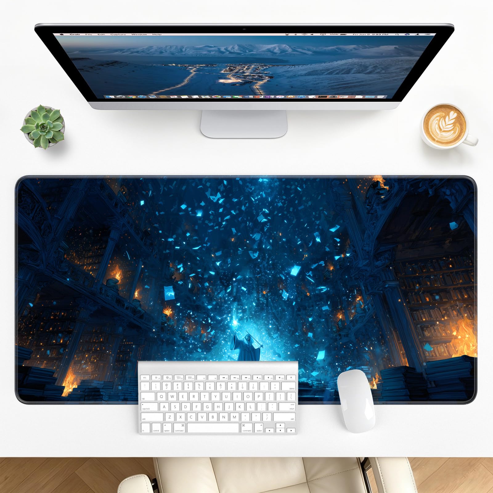 Stanploe Large Gaming Mouse Pad, XL Desk Protector, Non-Slip Base