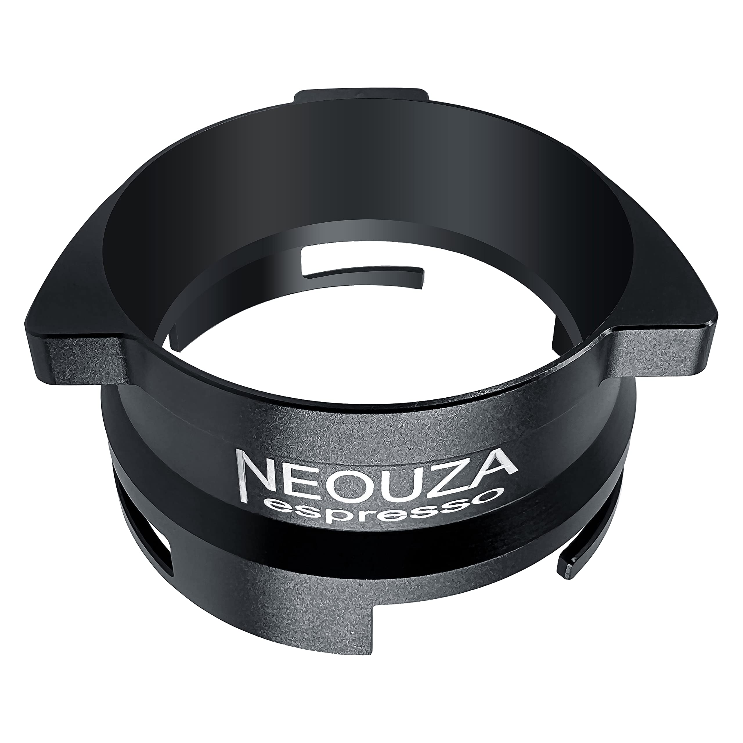 NEOUZA 54mm Coffee Dosing Funnel Ring Black Aluminum Compatible for Sage Breville 870/875/878/880 Barista Espresso Machine Portafilter Smart Hand Free