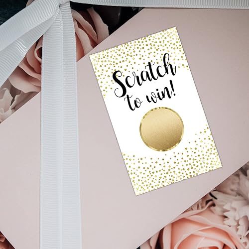 Miniatura 4 de Certificado de regalo en blanco para rascar, tarjetas de rascar para ganar para bodas, novias, juegos de regalos de baby shower, cumpleaños,