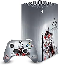 Head Case Designs Officially Licensed Assassin's Creed Master Assassin Ezio Auditore Brotherhood Graphics Vinyl Sticker Gaming Skin Decal Compatible with Xbox Series X Console and Controller Bundle