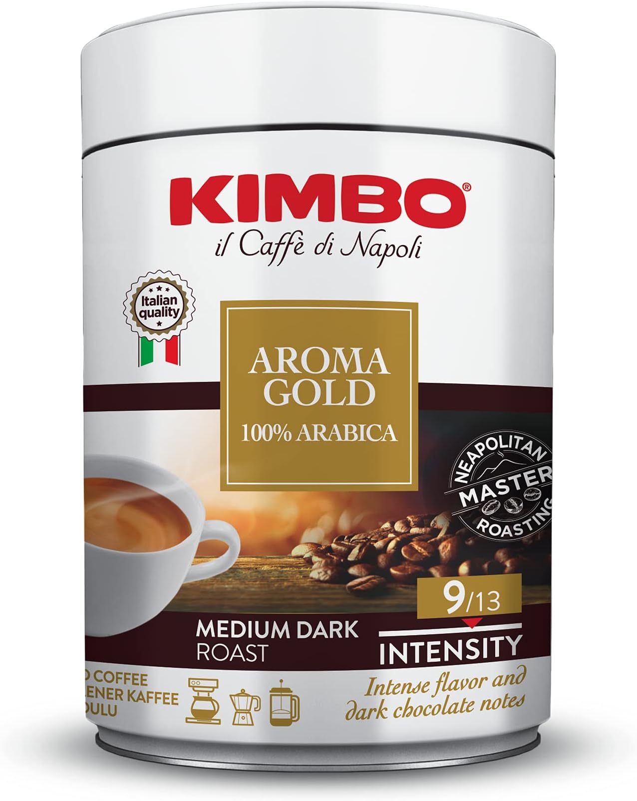 Aroma Gold 100% Arabica Ground Coffee - 250g Tin