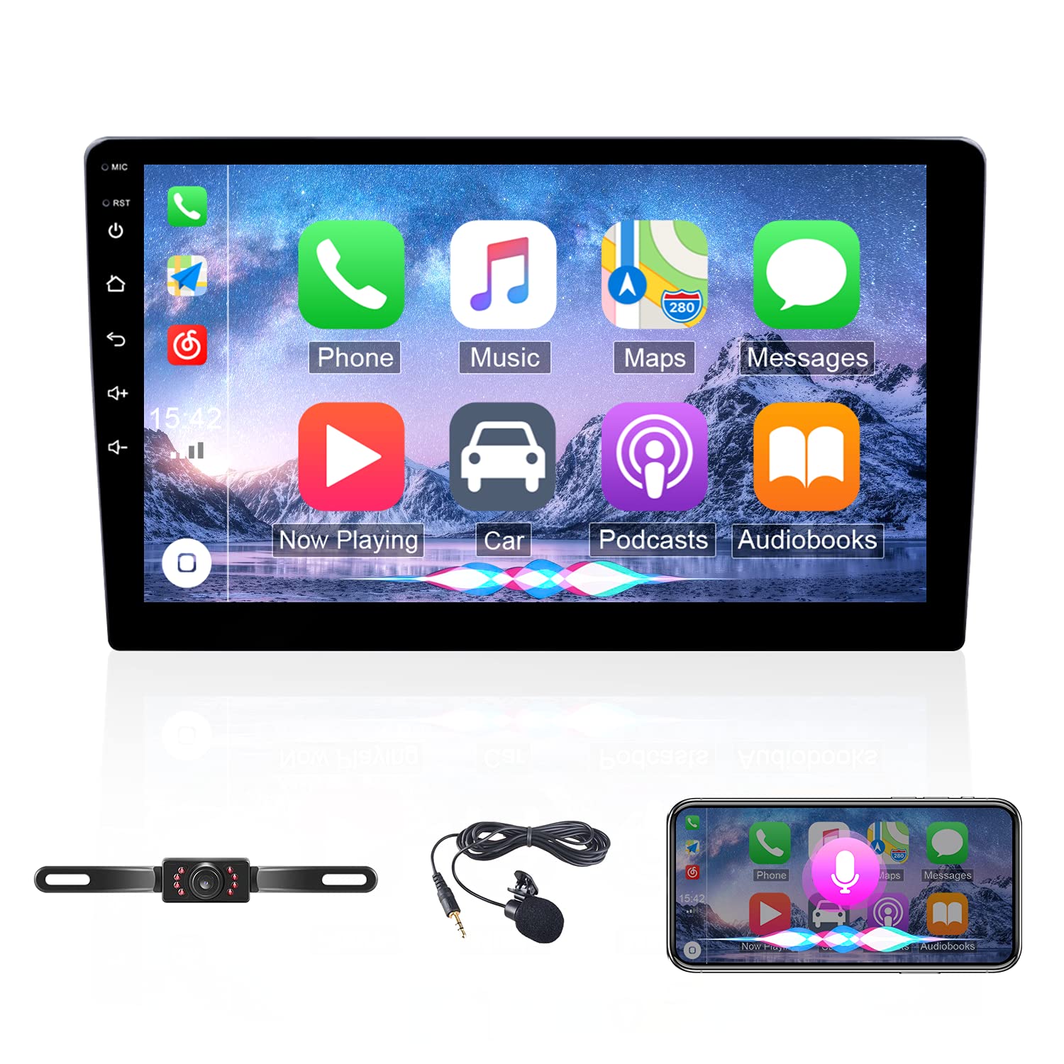 Buy Double Din 9'' Car Stereo Radio with Apple Carplay Android Auto Car