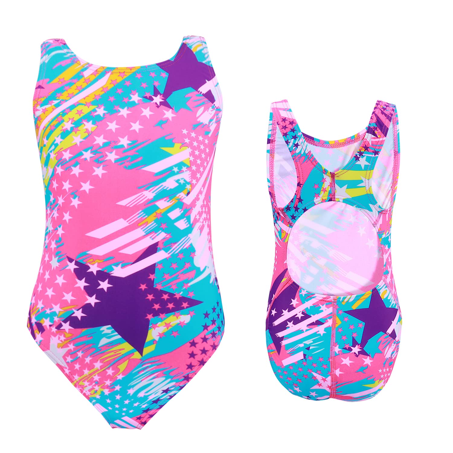 Buy Girls Athletic Swimsuits One Piece Kids Solid Competition Swimwear