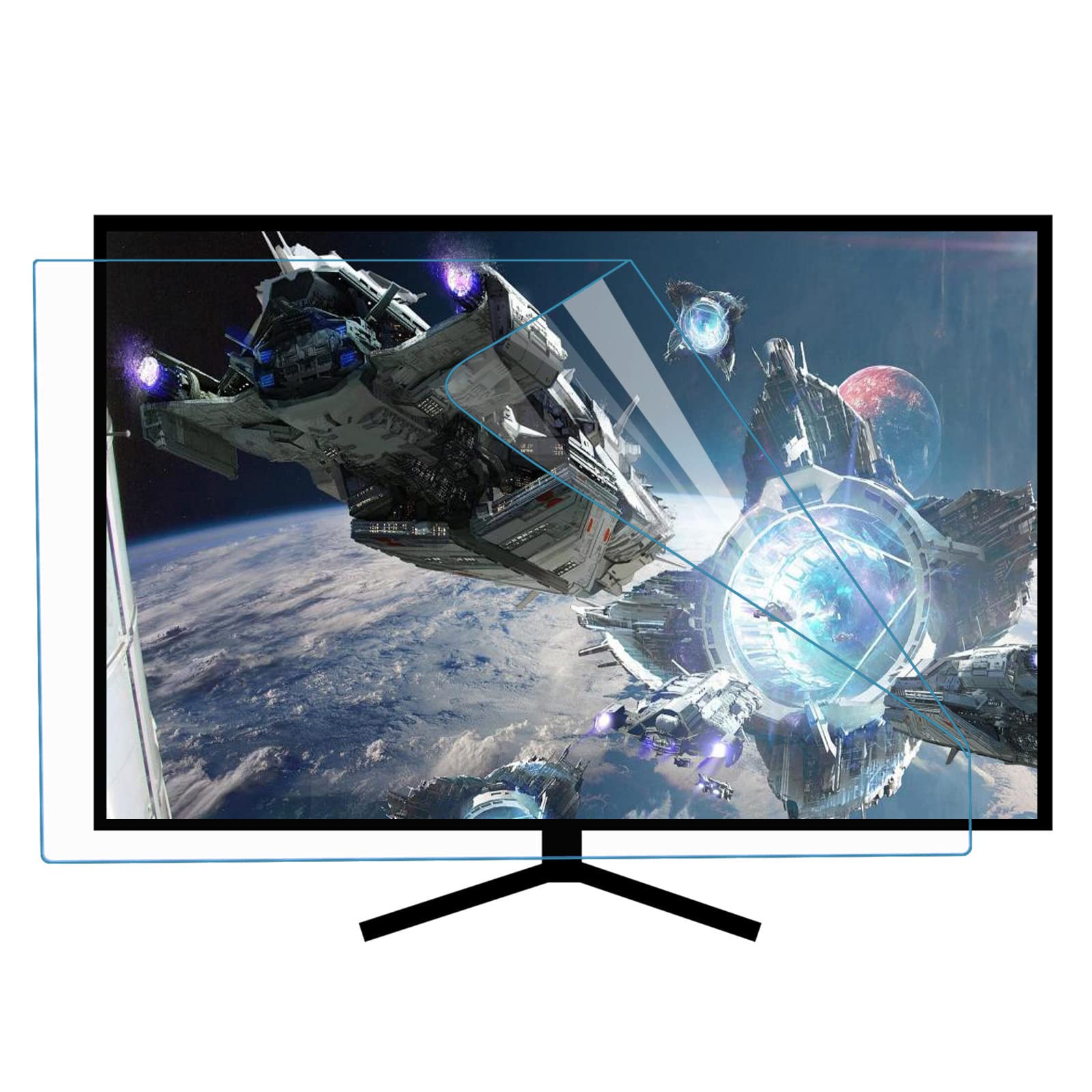 Tv Screen Protector 40-42 Inch, Anti Blue Light Matte Anti-glare Film, Anti-scratch Injury Hd Soft Film, Suitable for Lcd Monitors, Tvs, Pcs,Matte-