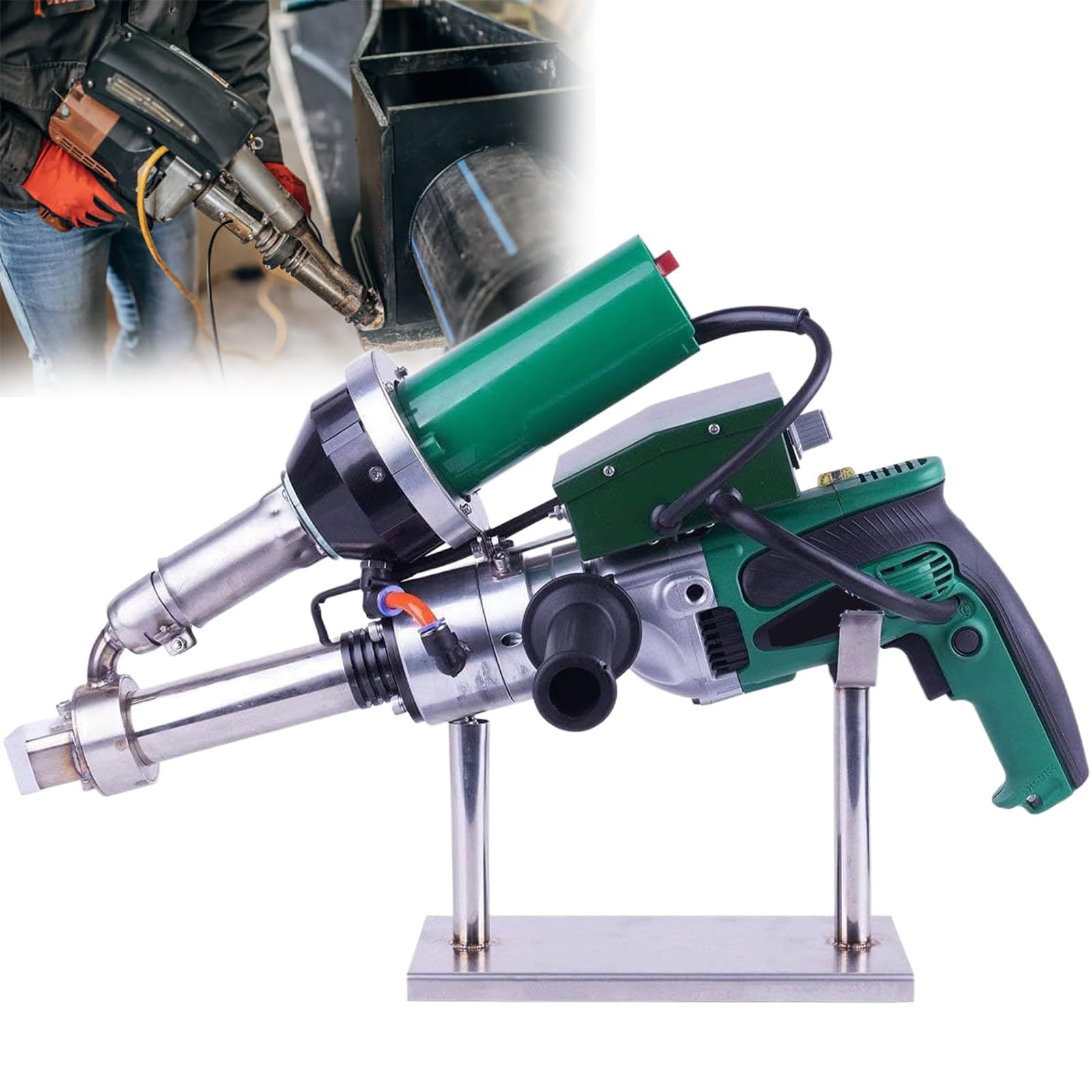 YXYLJOZ Hot Air Welder Tool, Handheld Plastic Welding Kit for PP HDPE LDPE Pipe Welding with Carrying Case, Efficient Heating Solution for DIY and Professional Use