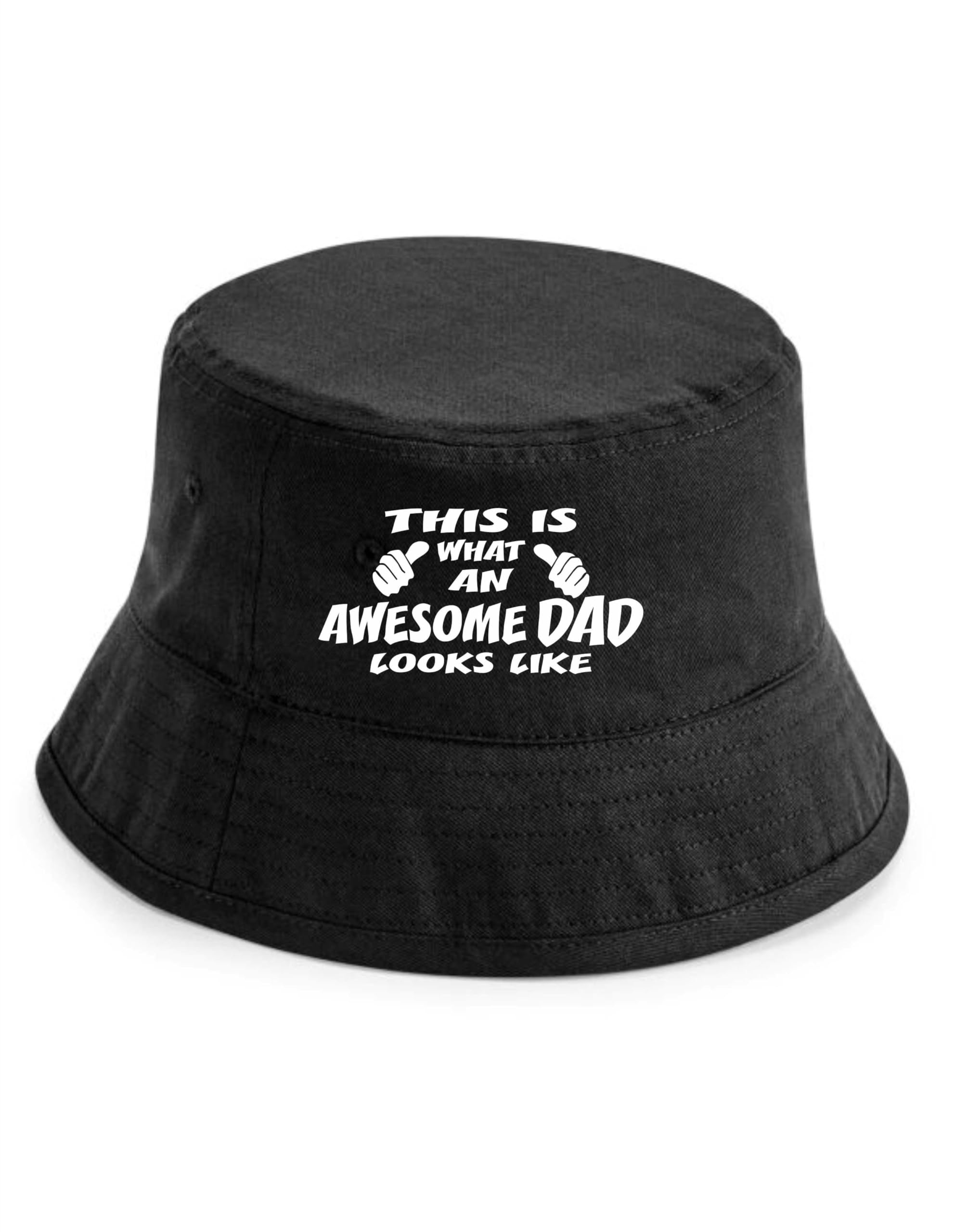 Print4u Unisex Black This Is What Awesome Dad Bucket Hat Father's Day Birthday Gift For Men Lxl