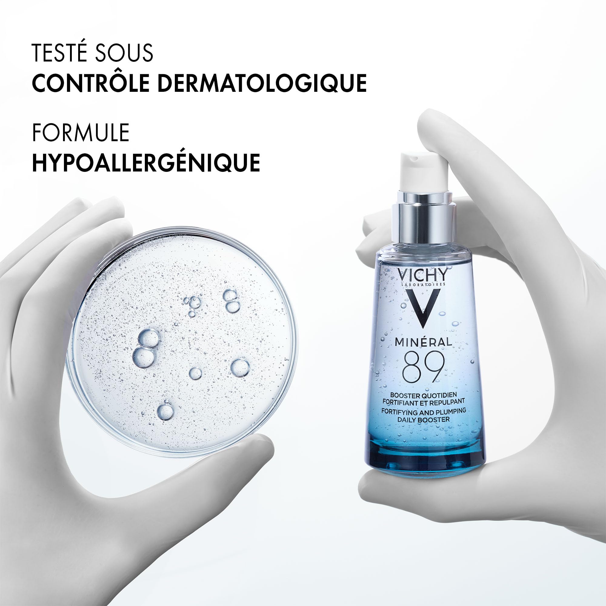VICHY | Pakiet mineralny 89 | Booster 50ml + bogaty krem 100 h 50 ml | Długotrwała nawilżająca pielęgnacja twarzy | Wzmacnia barierę nawilżającą skórę | Woda wulkaniczna Vichy & Kwas hialuronowy