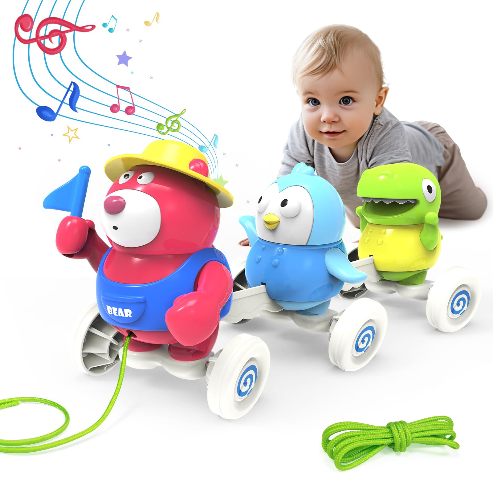 seveclotree Juguetes Niños 1 2 Año,Musical Juguetes Bebes,Juguete para Gatear para Bebes 12 18 Meses,Regalos Originales Bebes 1 2 3 Año