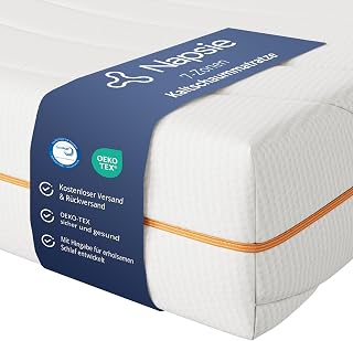 7-Zonen Matratze | H3 &H2 | Beidseitig nutzbar | Ergonomische Kaltschaummatratze | Hypoallergen & Antibakteriell | Bezug abnehmbar & waschbar | Oeko-TEX®(18cm, 90 x 200 cm)