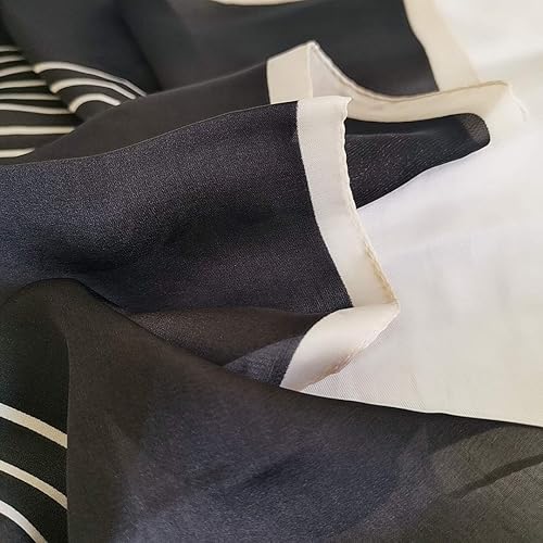 Miniatura 2 de FONYVE - Bufanda de satén sedoso de tamaño mediano para mujer, cuadrada, 27.5 x 27.5 pulgadas