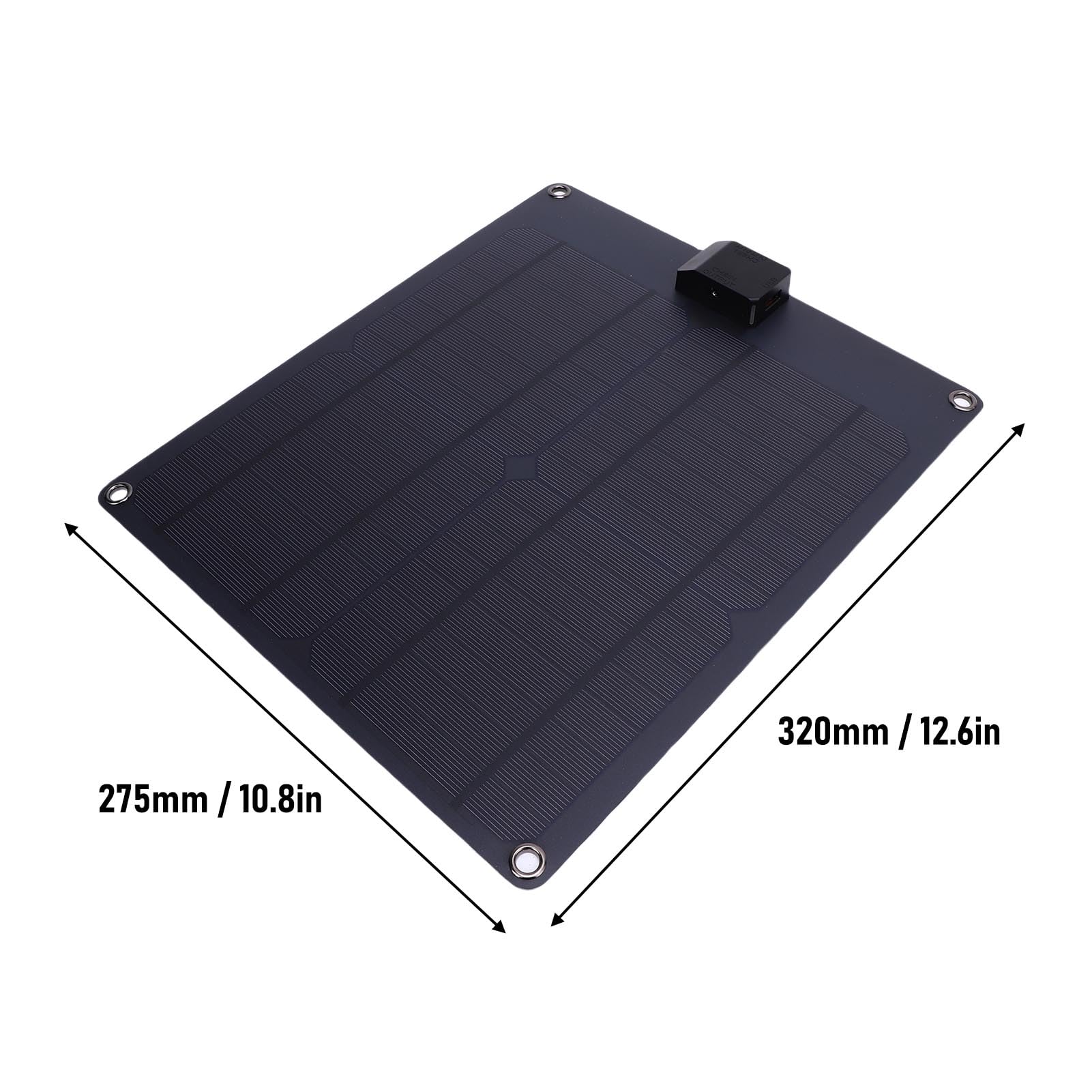 Luocute Migliore Caricabatterie Solare USB, Caricatore di Gocciolamento Solare da 30W Monocristallino con Controller, Impermeabilizzazione per per Barche per Auto per Vari