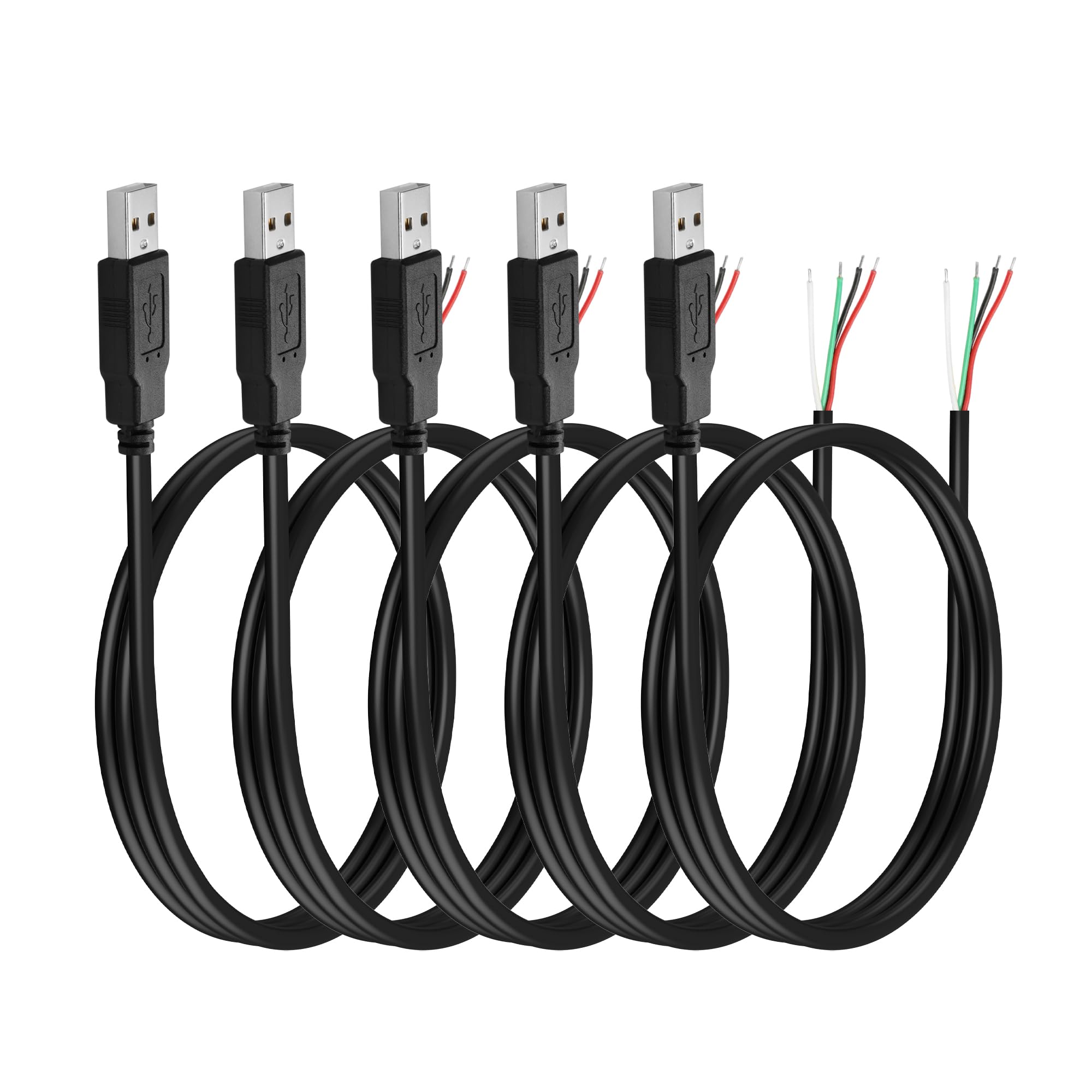 YAODHAOD 5 Pezzi Cavo Micro USB Pigtail 1m 22AWG - Per Progetti Fai Da Te E Sostituzioni