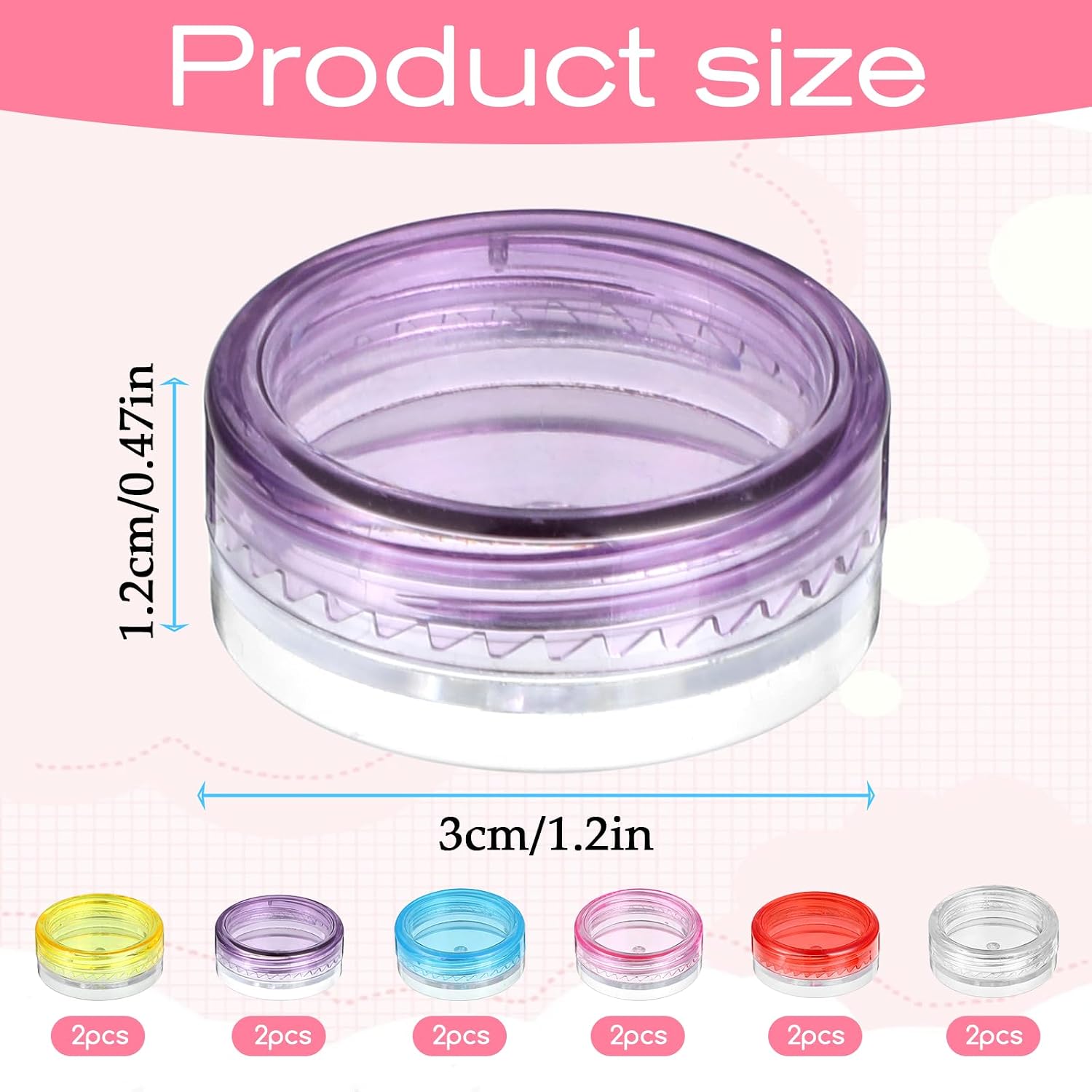 12 Pcs Small Travel Containers for Creams Travel Cream Container, Tiny Containers with Lids, Leak Proof Jars for Toiletries, Reusable Small Sample Container for Toiletries Creams Lotions