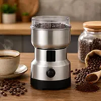 Moedor de Café Elétrico Inox 200W Multifuncional para Grãos, Temperos, Especiarias, Sementes e Nozes | Moagem Rápida e Uniforme | Compacto, Fácil de Limpar e Armazenar | 220V