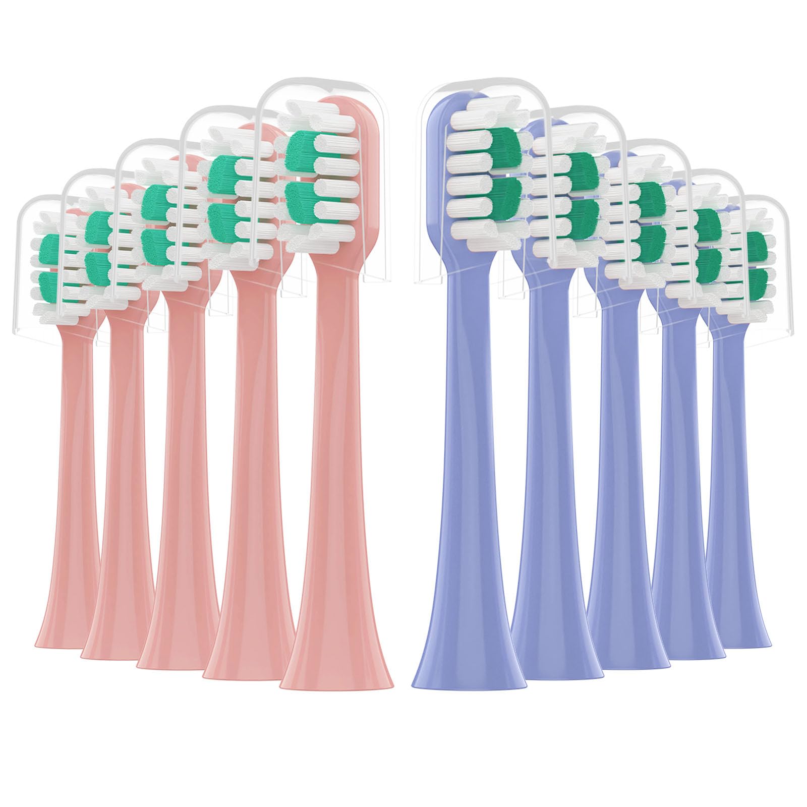 Cabezales de repuesto para cepillo de dientes, paquete de 10 unidades para AquaSonic Icon | Cabezal de cepillo de dientes eléctrico 5Lilac 5Blush